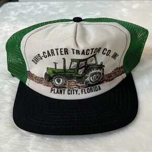 Vintage Davis Carter Tractor Co Hat Trucker Snapback Plant City Florida